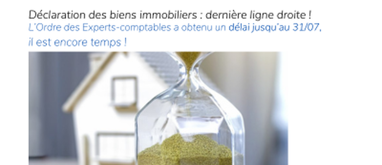  - DECLARATION D'OCCUPATION DES BIENS IMMOBILIERS 